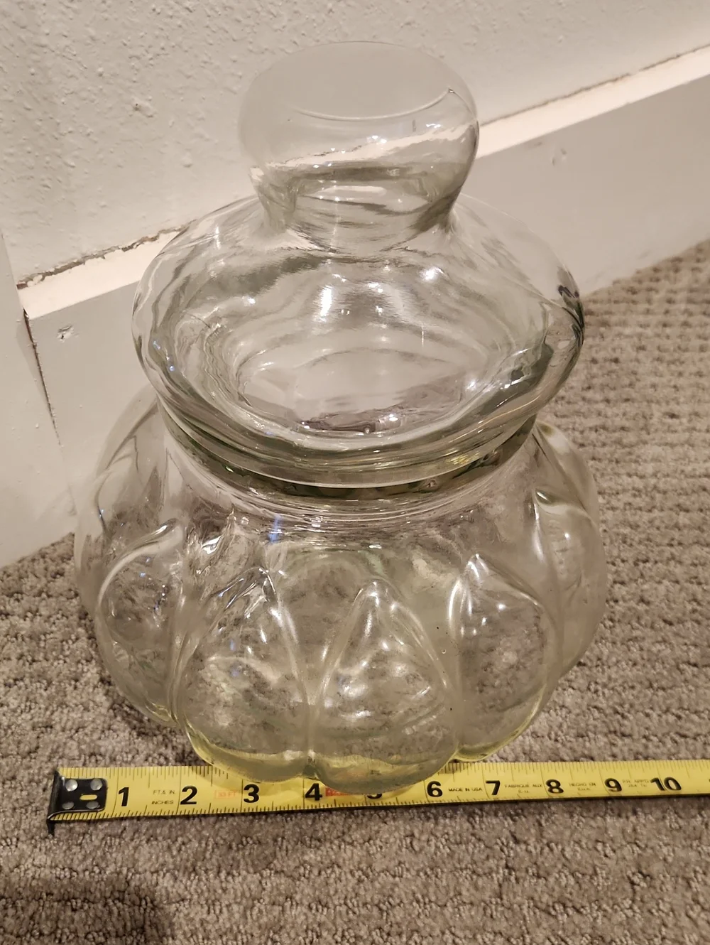 Clear Glass Decorative Jar with Lid - Home Accents